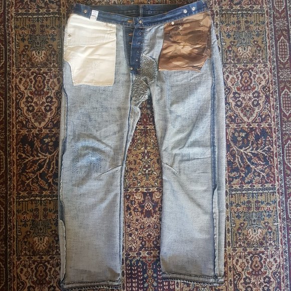 SOLD 🌈 Authentic Vintage PRPS Sashiko Straight Jeans, Made in Japan - Picture 5 of 7